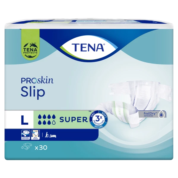 Tena Slip ProSkin, pieluchomajtki, rozmiar L, 92-144 cm, Super, 30 sztuk
