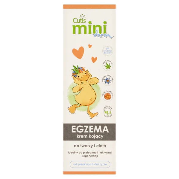 Cutis Mini Derm Egzema, krem kojący do twarzy i ciała, od pierwszych dni życia, 75 ml