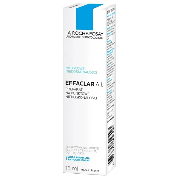 La Roche-Posay Effaclar A.I., krem na punktowe zmiany trądzikowe, 15 ml