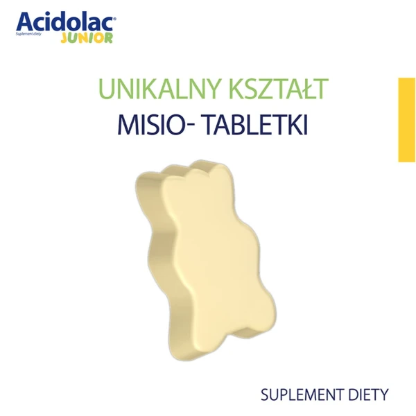 acidolac-junior-dla-dzieci-od-3 lat-smak-biala-czekolada-20-misio-tabletek