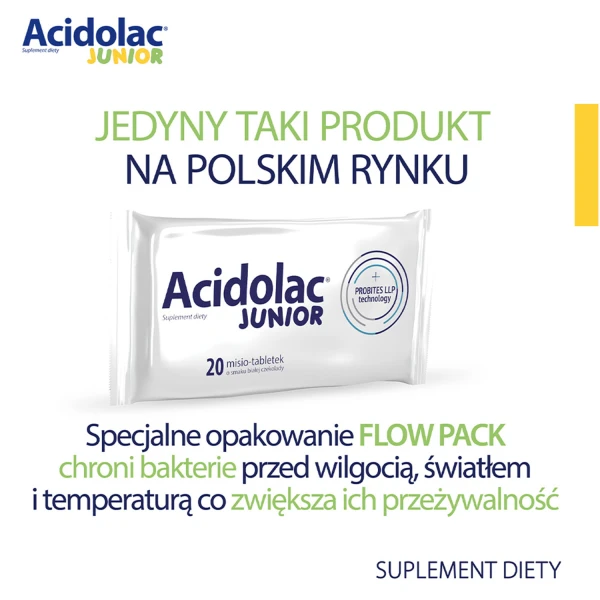 acidolac-junior-dla-dzieci-od-3 lat-smak-biala-czekolada-20-misio-tabletek