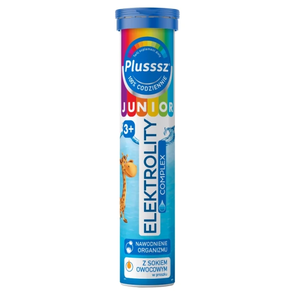 plusssz-junior-elektrolity-complex-dla-dzieci-powyzej-3-roku-zycia-smak-pomaranczowy-20-tabletek-musujacych