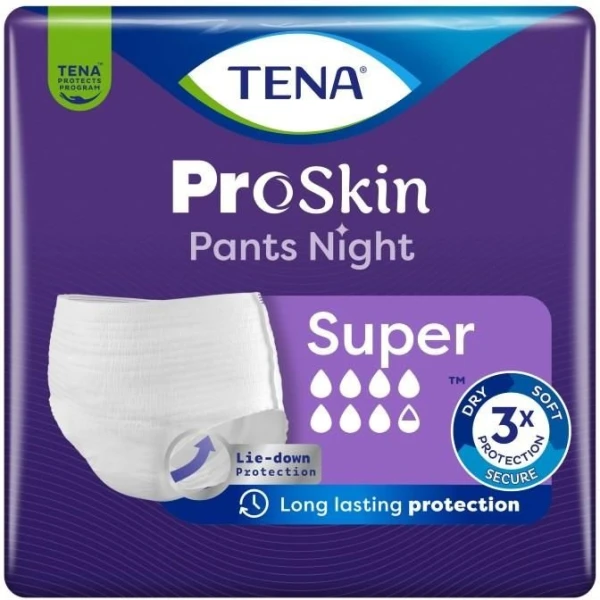 Tena Pants ProSkin Night, majtki chłonne, rozmiar L, 100-135 cm, Super, 30 sztuk
