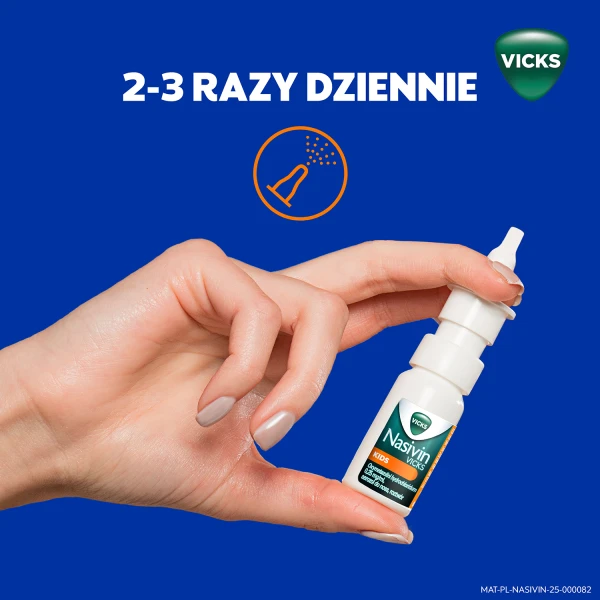 Nasivin Vicks Kids 0,25 mg/ml, aerozol do nosa, dla dzieci od 1 do 6 lat, 10 ml