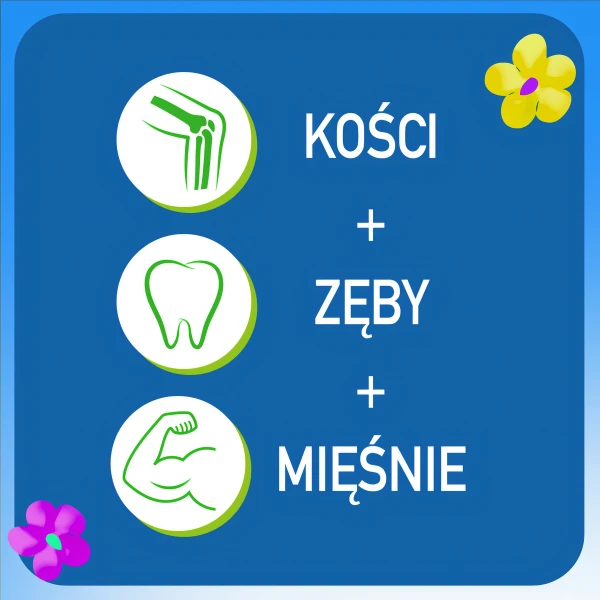 Plusssz Junior Calcium Complex, dla dzieci powyżej 3 lat, smak poziomka-jeżyna, 20 tabletek musujących
