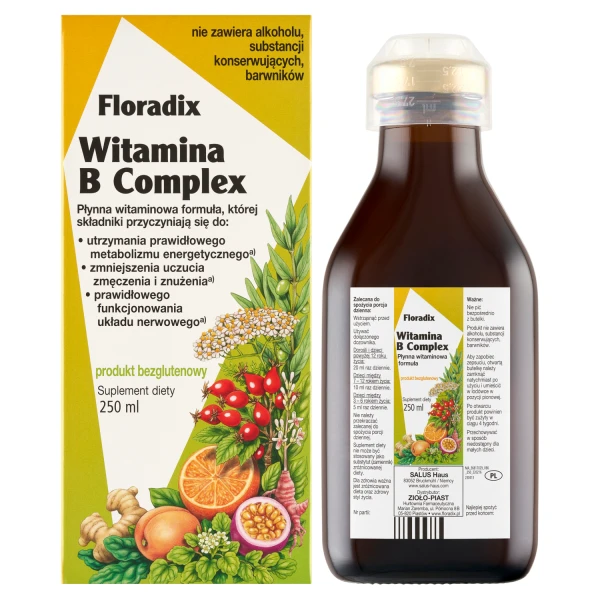 Floradix witamina B complex, płyn, 250 ml