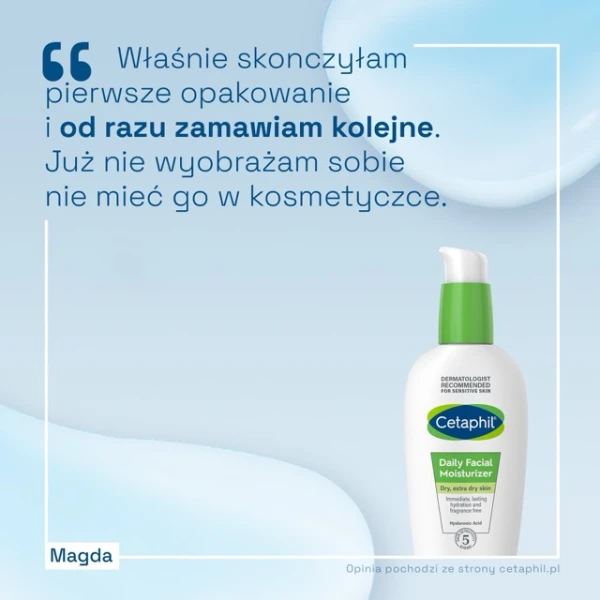 Cetaphil, krem nawilżający do twarzy z kwasem hialuronowym, na dzień, 88 ml