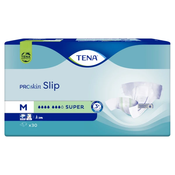 Tena Slip ProSkin, pieluchomajtki, rozmiar M, 73-122 cm, Super, 30 sztuk