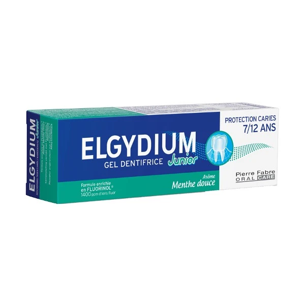 Elgydium Junior, pasta do zębów w postaci żelu dla dzieci 7-12 lat, łagodna mięta, 50 ml