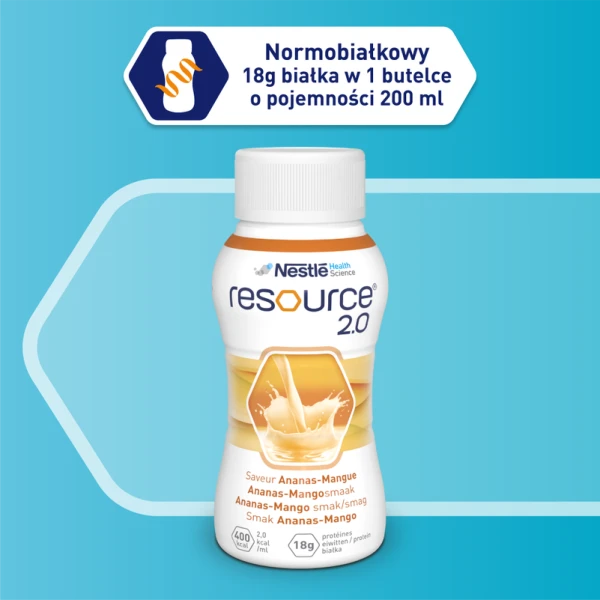Resource 2.0, płyn o smaku ananas-mango, 4 x 200 ml
