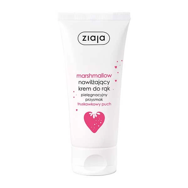 Zestaw Ziaja Marshmallow, peeling cukrowy, 300 ml + pianka myjąca do rąk i ciała, 250 ml + nawilżający krem do rąk, 50 ml + galaretka myjąca do kąpieli, 260 ml