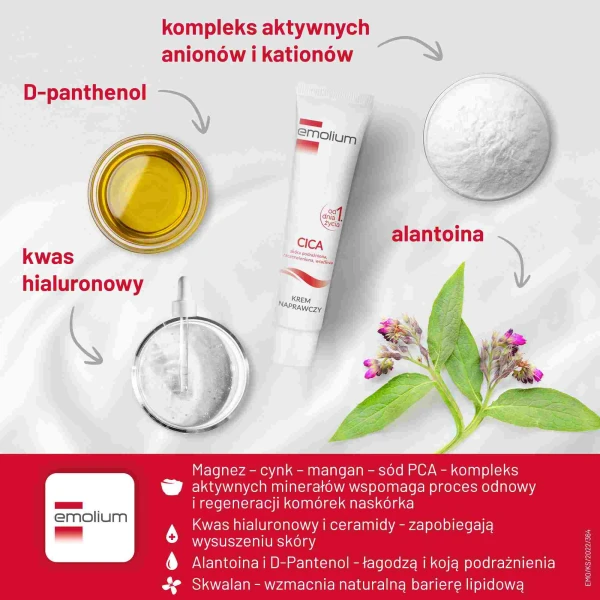 Emolium Cica, multifunkcyjny krem (dawniej krem naprawczy), 40 ml