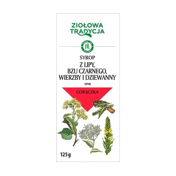 Ziołowa Tradycja Syrop z lipy bzu czarnego, wierzby i dziewanny, 125 g
