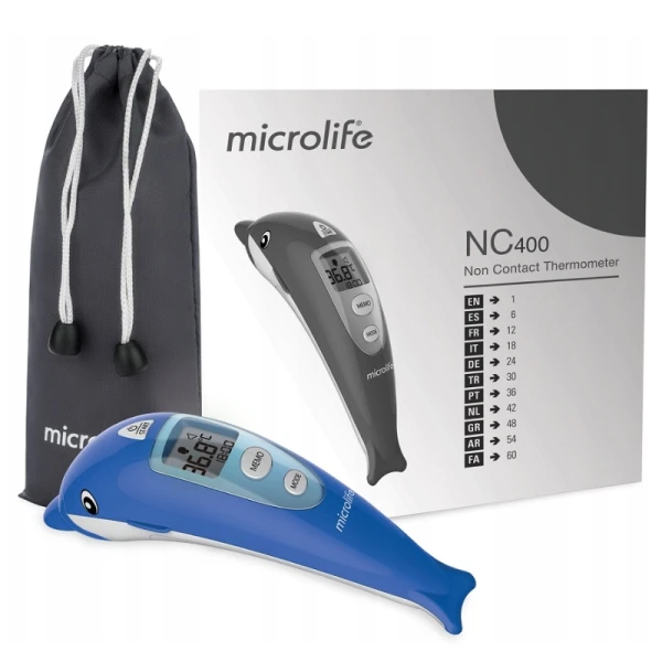 Microlife NC 400, termometr bezdotykowy, delfin