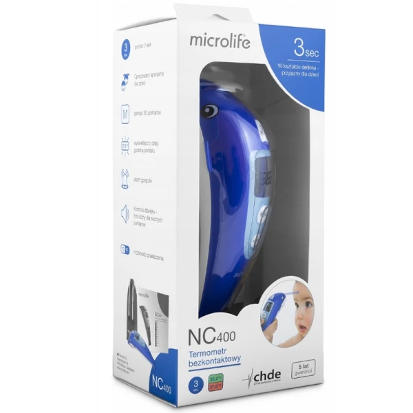 Microlife NC 400, termometr bezdotykowy, delfin