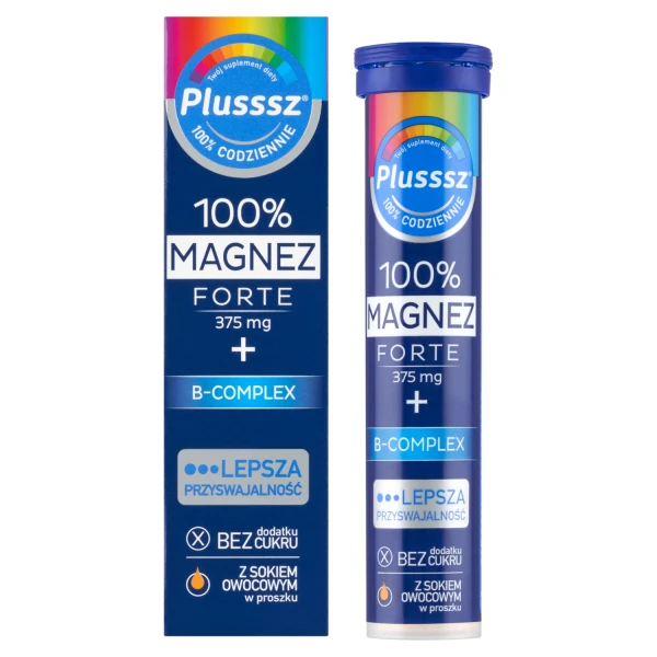 plusssz-100%-magnez-forte-b-complex-smak-pomarancza-grejpfrut-20-tabletek-musujacych