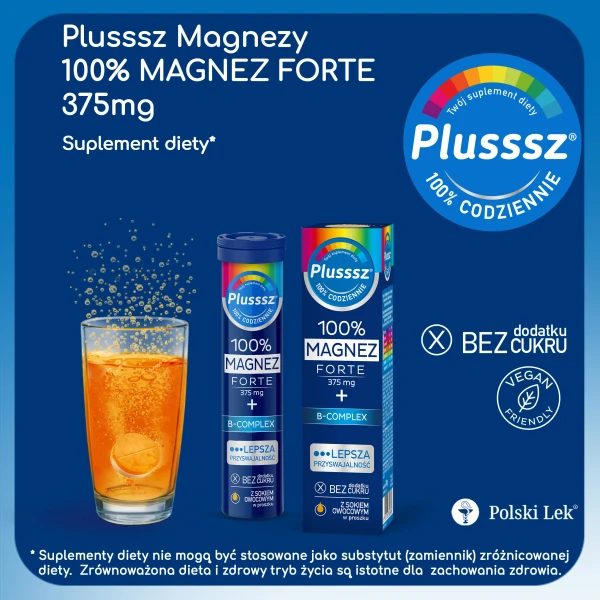 plusssz-100%-magnez-forte-b-complex-smak-pomarancza-grejpfrut-20-tabletek-musujacych