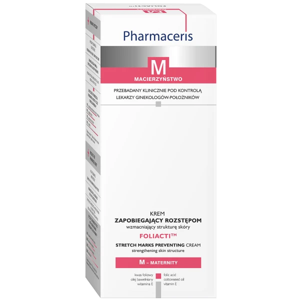 Pharmaceris M Foliacti, krem zapobiegający rozstępom wzmacniający strukturę skóry, 150 ml