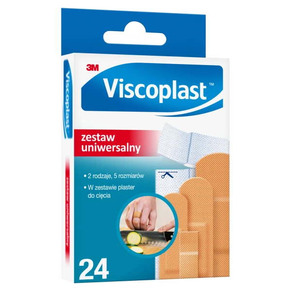 Viscoplast, plastry z opatrunkiem, zestaw uniwersalny, 24 sztuki