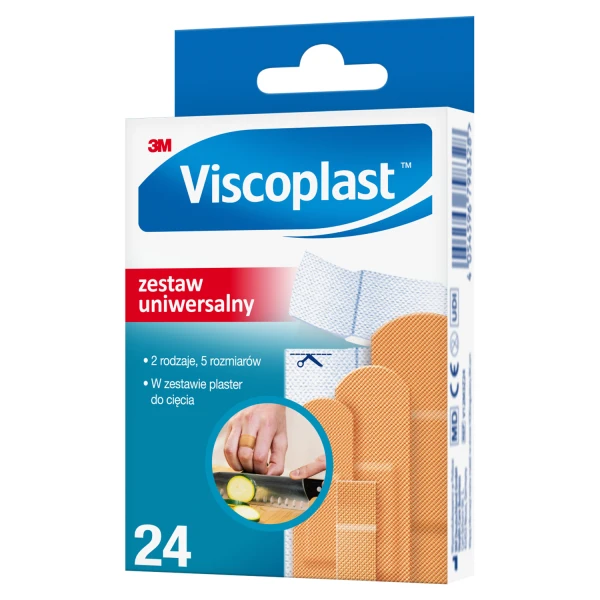 Viscoplast, plastry z opatrunkiem, zestaw uniwersalny, 24 sztuki