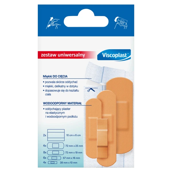 Viscoplast, plastry z opatrunkiem, zestaw uniwersalny, 24 sztuki