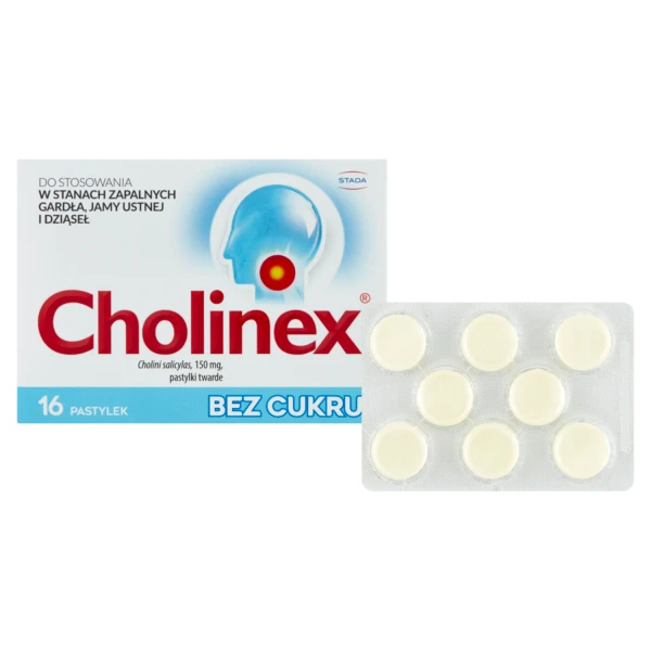 Cholinex bez cukru, 16 pastylek
