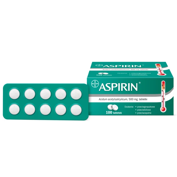 Aspirin 500 mg, 100 tabletek
