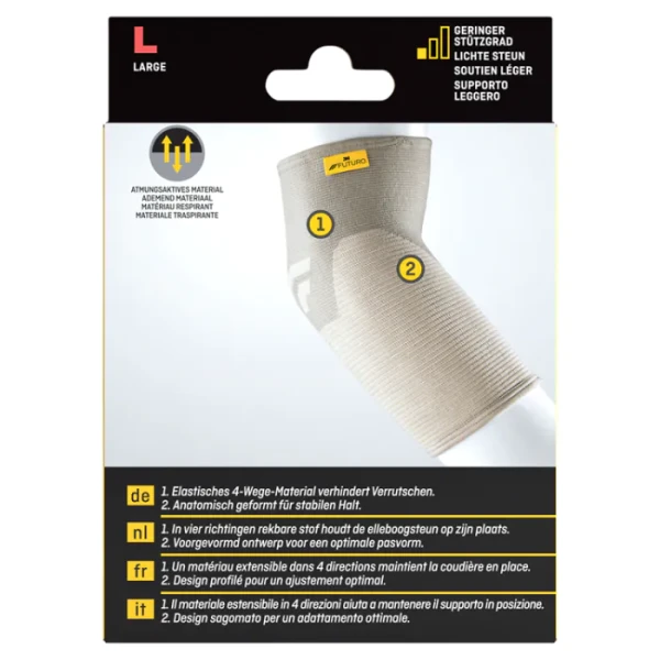 Futuro Comfort, Opaska wspierająca łokieć, rozmiar L (28 - 30,5 cm), 1 sztuka