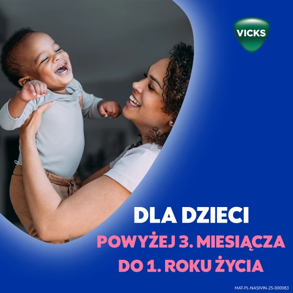 Nasivin Vicks Baby 0,1 mg/ml, krople do nosa dla niemowląt od 3 miesiąca, 5 ml