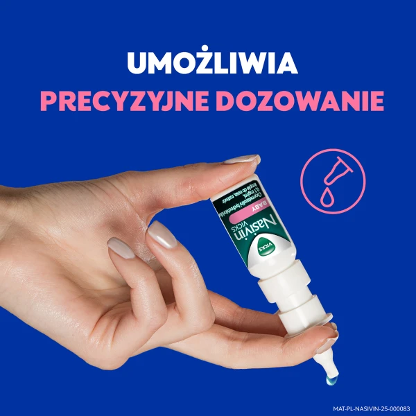Nasivin Vicks Baby 0,1 mg/ml, krople do nosa dla niemowląt od 3 miesiąca, 5 ml
