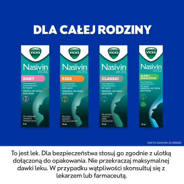 Nasivin Vicks Baby 0,1 mg/ml, krople do nosa dla niemowląt od 3 miesiąca, 5 ml