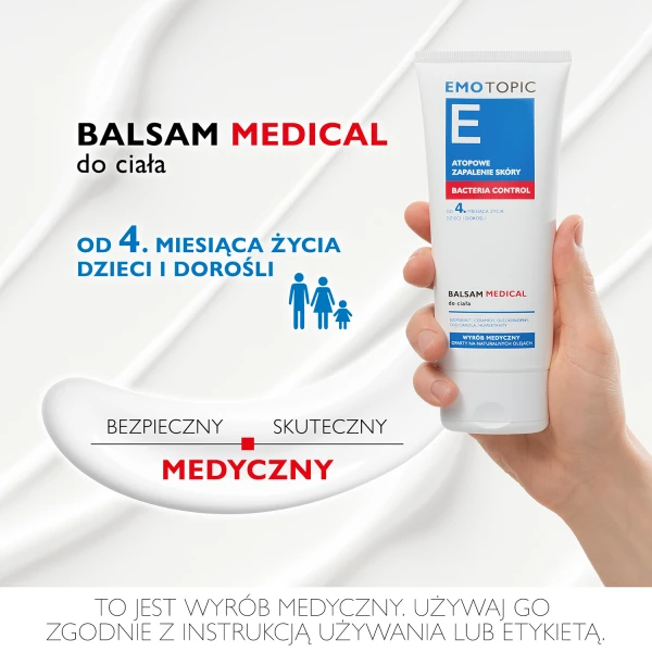 Pharmaceris E Emotopic Bacteria Control, balsam medical do ciała od 4 miesiąca życia, 200 ml