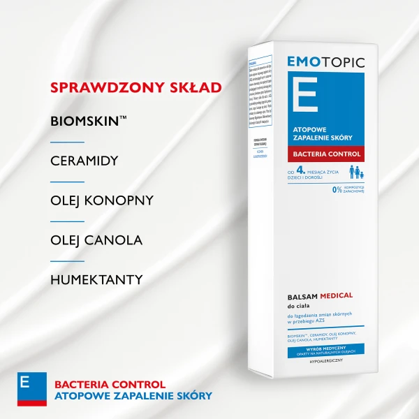 Pharmaceris E Emotopic Bacteria Control, balsam medical do ciała od 4 miesiąca życia, 200 ml