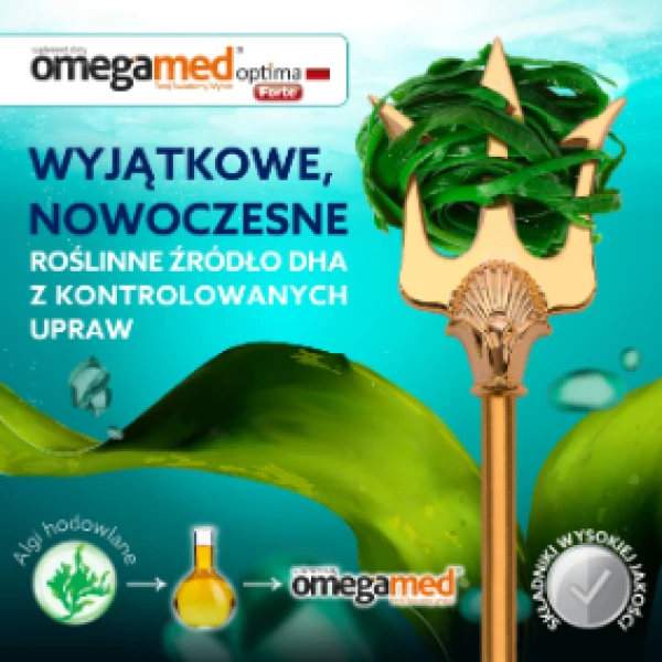 Omegamed Optima Forte DHA z alg dla kobiet w II i III trymestrze ciąży oraz matek karmiących, 60 kapsułek