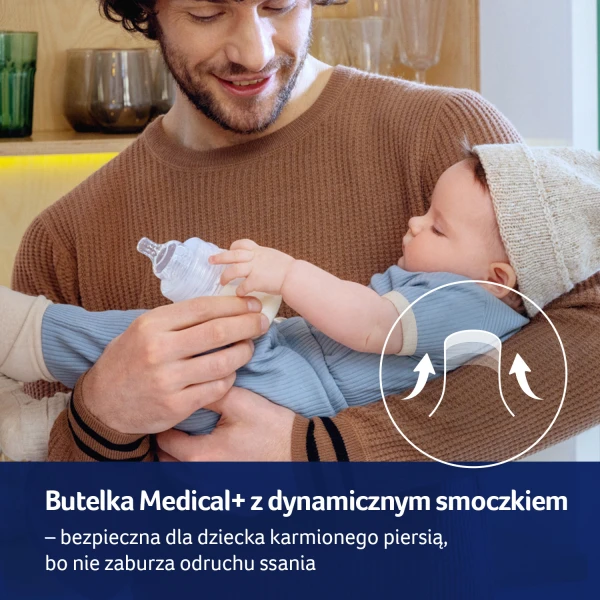 Lovi Medical Butelka antykolkowa, Bezpieczna dla karmienia piersią, 3m+, 250 ml