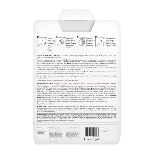 L'Biotica, maska złuszczająca na pięty, złuszczające napiętki, 18 g