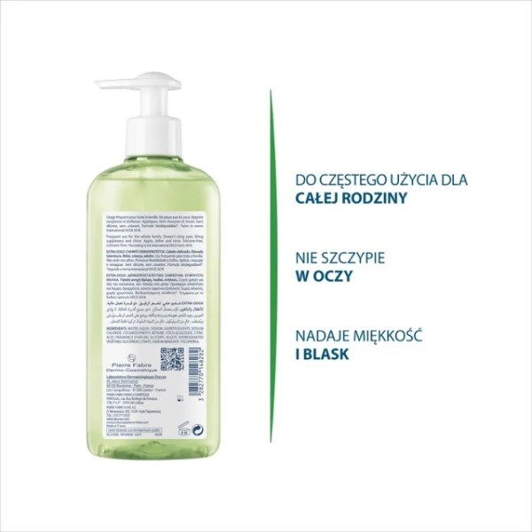 Ducray Extra Doux, szampon dermatologiczny do częstego stosowania, 400 ml