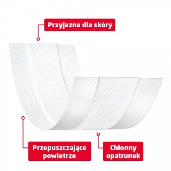 Leukoplast soft white, Plastry z opatrunkiem 6x10 cm, 10 sztuk