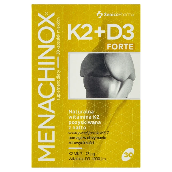 Menachinox K2 + D3 4000 IU Forte, 30 kapsułek miękkich