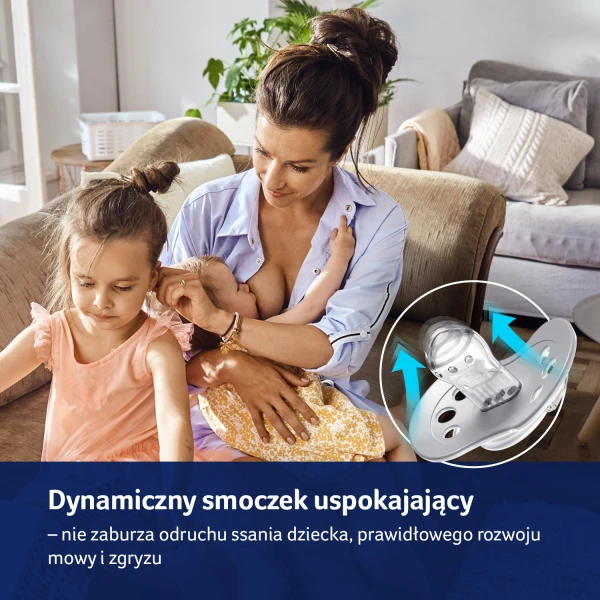 Lovi, smoczek uspokajający, silikonowy, dynamiczny, Harmony Boy, 6-18 miesięcy, 2 sztuki