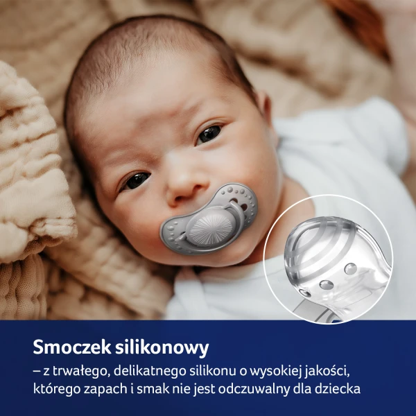 Lovi, smoczek uspokajający, silikonowy, dynamiczny, Harmony Boy, 0-3 miesiące, 2 sztuki