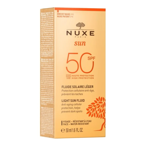 Nuxe Sun, lekki krem z wysoką ochroną SPF 50, skóra normalna i mieszana, 50 ml