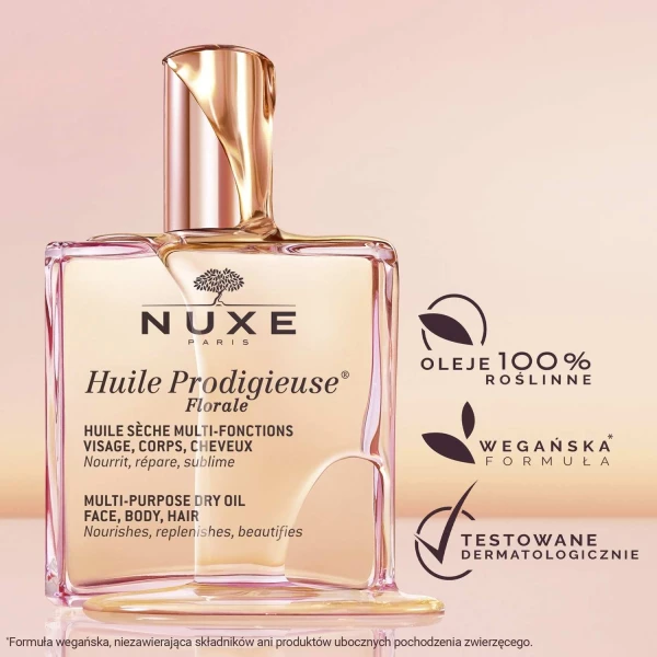 Zestaw Nuxe Huile Prodigieuse Florale, suchy olejek, 100 ml + szampon, 30 ml + olejek pod prysznic, 100 ml