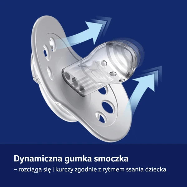 Lovi Dynamiczny smoczek uspokajający, 3-6 msc, Night&Day, Girl, 22/810, 2 sztuki