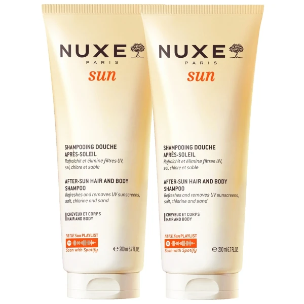 Zestaw Nuxe Sun, żel pod prysznic po opalaniu, 2 x 200 ml