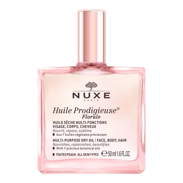 Zestaw Nuxe Huile Prodigieuse Florale, Suchy olejek pielęgnacyjny o kwiatowym zapachu, 50 ml + Szampon wygładzający, 30 ml