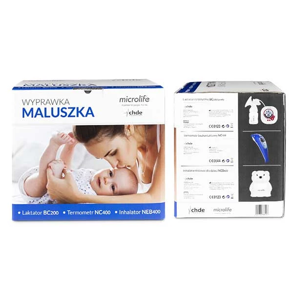 Zestaw Microlife Wyprawka Maluszka, laktator BC200 + termometr NC400 + Inhalator NEB400