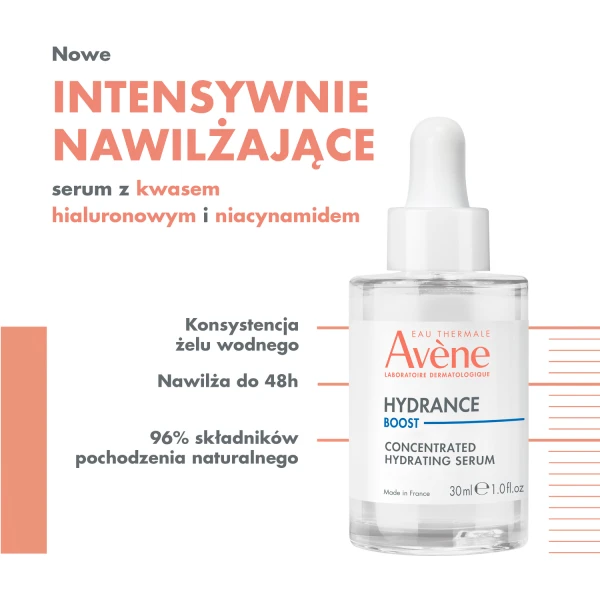 Avene Hydrance Boost, skoncentrowane serum nawilżające, 30 ml