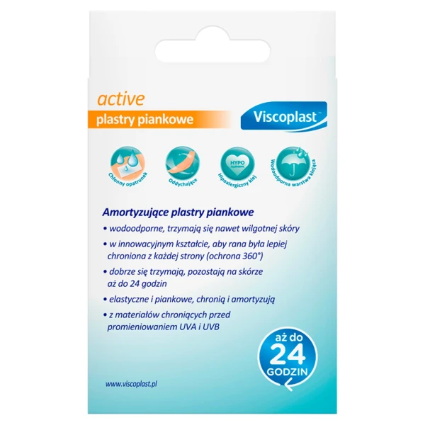 Viscoplast Active, amortyzujące plastry piankowe, 20 sztuk