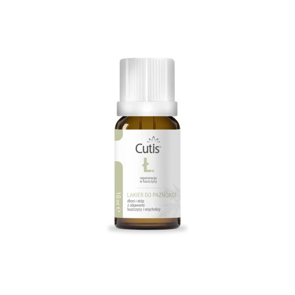 Cutis Ł-Łuszczyca, lakier do paznokci + CBD, na objawy onycholizy i łuszczycy, 10 ml